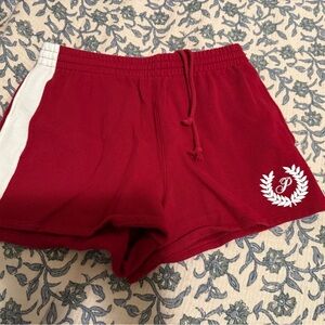 PINK Victoria's Secret Red and White Athletic Shorts